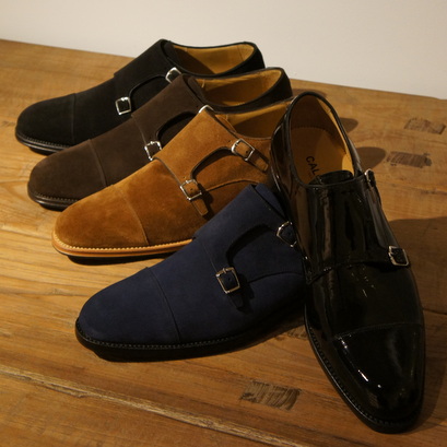 スペイン紳士靴ブランド CALCE（カルセ） ダブルモンクストラップのネイビースエード＆ブラックエナメル入荷しました « SO-KUTSU